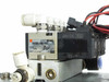 SMC VK332-5G-01 solenoid valve label showing 24 VDC and pressure range 0–0.7 MPa — close-up