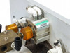Chanto JG20X5 indexing drive – close-up of Chanto JG20X5 pneumatic cylinder labeled PRESS 10kgf/cm² with push-to-connect fittings
