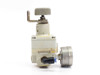 SMC IR2000-02 right-side view showing adjustment knob with locking lever and side-mounted pressure gauge