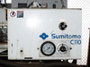 Sumitomo C110 hydraulic unit panel with pressure gauges and Sumitomo branding