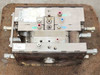 Meiki MDMI injection mold top panel view showing vacuum fittings, air ports, and labeled connectors