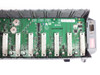 ICP DAS XP-8741 7-slot backplane PCB close-up showing slot connectors, RoHS marking, and onboard components