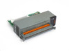 ICP DAS i-8088W 8-channel PWM output and isolated DI module — front and top angled view showing orange terminal block connectors and green PCB