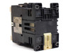 Fuji Electric SC-E3/G SE65AG magnetic contactor — rear and right-side view showing DIN rail mounting clip, auxiliary contact housing, and CE/TUV certification marks
