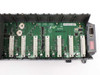 ICP DAS XP-8741 XP-8000 backplane board close-up — 7 I/O expansion slot connectors, ROHS marking, and DB9 connector visible