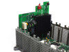 ICP DAS XP-8741 internal power board close-up showing DLP-801/DLP-802 Rev 1.1 power module with heat sink and relay