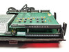 Black Box ME728A interior close-up showing DB25 port connector rows labeled T1 R1 through T8 R8 A8 TX RX EM SL