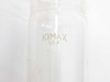 Kimax USA embossed logo detail on glass chromatography column reservoir body