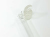 Tall Kimax graduated cylinder and small glass vials alongside a glass tube with wire loop — group view
