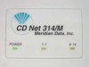 Meridian Data CD Net 314/M front panel label showing Power, 1-7, and 8-14 LED status indicators