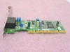 Micro-Star MS-6946 PCI modem card top view showing PCB components including main modem controller chip and capacitors