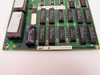 ICL AC40017.2 ISA modem card PCB close-up showing NEC and Datatronics ICs, DIP chips, jumper block FW, and IC reference designators