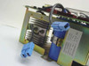 IBM System/36 5360 Power Filter Assembly – rear-angle view showing heatsink, blue connector cables, circuit board with components, and identification label