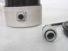 Close-up of the multi-pin circular power connector on the chronograph viewer body and the mating cable connector end