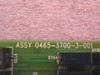 Close-up of Maxsys 0465-3700-3-001 board label reading ASSY 0465-3700-3-001 with component reference designators visible