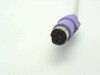 Logitech Y-ST39 PS/2 Mini-DIN 6-pin connector close-up with purple housing