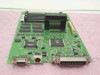 HP C3919-60001D LaserJet 5 formatter board – front view showing Intel i960 CPU, memory slots, parallel and serial ports