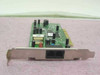 Compaq 337550-001 56K internal PCI data fax modem card – front view showing PCI edge connector and RJ-11 port on bracket