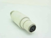 PS/2 Female to AT Male Keyboard Stub Adapter — side view showing Mini-DIN 6 PS/2 female connector end
