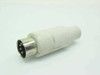 PS/2 Female to AT Male Keyboard Stub Adapter — side view showing 5-pin DIN male connector end
