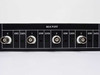 Black Box MX330A-D front panel close-up showing MUX PORT section with four BNC connectors labeled 0-3 and ERR/DATA LEDs