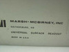 Marsh-McBirney Inc. label on unit — reads Universal Surface Readout, Made in USA, Gaithersburg MD