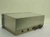 Marsh-McBirney Model 500 rear and bottom view — four circular connectors and one multi-pin DIN connector on rear panel, rack-mount ears visible