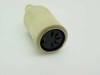 PS/2 Male to AT DIN-5 Female keyboard adapter – rear view showing AT DIN-5 female socket