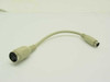 PS/2 Male to AT Female keyboard adapter cable full view showing mini-DIN male and 5-pin DIN female connectors