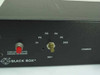 Black Box SR-3020-Q front panel close-up showing P1–P5 port labels, SW1/SW2 switches, red keyboard-lock button, and one missing knob