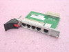 GNP 1-503821A 3U cPSB 8FE+2GE Switch RTM front panel showing RJ45 Fast Ethernet ports, two Gigabit Ethernet ports, and console port with ejector handle
