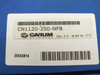 Cavium CN1120-350-NFB label — full view showing model, Rev 3.0, serial number, and date code 20040614