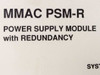 Cabletron MMAC PSM-R label closeup reading Power Supply Module with Redundancy
