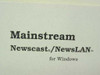 Mainstream Newscast NewsLAN for Windows manual cover — included software documentation