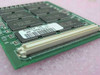 Close-up of VisionTek VT57025.0F memory module edge connector and barcode label detail