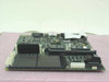 Sun Microsystems 595-4965 ATX System Board reverse angle top view showing component side with multiple ICs, SIMM slots along the right edge, and ribbon cable connector
