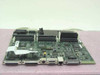 Sun Microsystems 595-4965 ATX System Board front view showing SIMM memory slots, expansion slots, and onboard rear I/O connectors including parallel, serial, PS/2, and RJ-45 ports