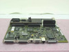 Sun Microsystems 370-2351 system board front view showing onboard connectors including parallel, serial, SCSI, and Ethernet ports along the edge