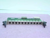 Performance Technologies 120P139610 8-Port Ethernet Module – front view showing eight RJ45 ports and green PCB with card-edge connector