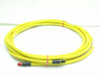 Flexco Microwave 52214 16 GHz SMA coaxial cable 18 ft yellow jacket coiled with red protective cap on one connector