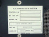 UTI 100C Control Unit calibration label showing Part No. 05162-0102, Model No. 100C, and Made in USA designation