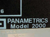 Panametrics Model 2000 — close-up of rear label confirming brand name and model number, Made in U.S.A.