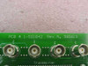 GNP Computers 1-501842 Rev A Demarc BNC PCB — close-up of PCB silkscreen label reading PCB # 1-501842 Rev A, 980619 and Transmitter BNC connectors TX13 through TX7