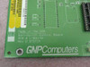 GNP Computers Soft-Switch Control Board 1-501146 Rev D 970724 – close-up of PCB label showing Made in USA marking and GNP Computers branding
