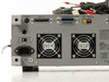 Kikusui TOS9201 LCD display showing DCW PASS mode at 2.00 kV, 0 µA, 10.0s timer — F1 through F5 soft keys and Techmaster calibration label HPF-103 visible