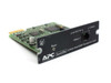 APC AP9606 Smart Slot Web/SNMP Management Card — angled front view showing RJ-45 10Base-T port, Reset button, Link-RX/TX and Status indicators, and APC Smart Slot faceplate