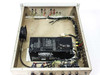 Interior view of EF Data PS310 chassis showing Lambda LZS500-2 regulated power supply module and internal wiring harness
