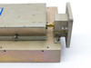 MSE CPA 6010EF – close-up of RF OUT SMA connector and waveguide flange output port on rear of amplifier body