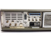 HP 8620C Sweep Oscillator rear panel detail showing BNC connectors, GPIB connector, AC power inlet and fan assembly