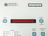 Miteq U/D-9502-61289 front panel closeup – UP/DNCONVERTER MODEL U/D-9502-57687 label, LED display bar, REMOTE and TRANSMIT/RECEIVE buttons visible